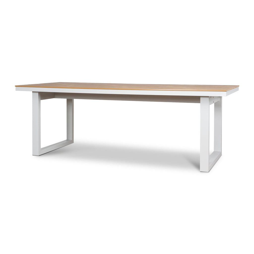 2.3m Sand White Outdoor Siena Dining Table - Natural