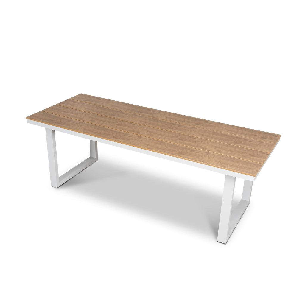 2.3m Sand White Outdoor Siena Dining Table - Natural