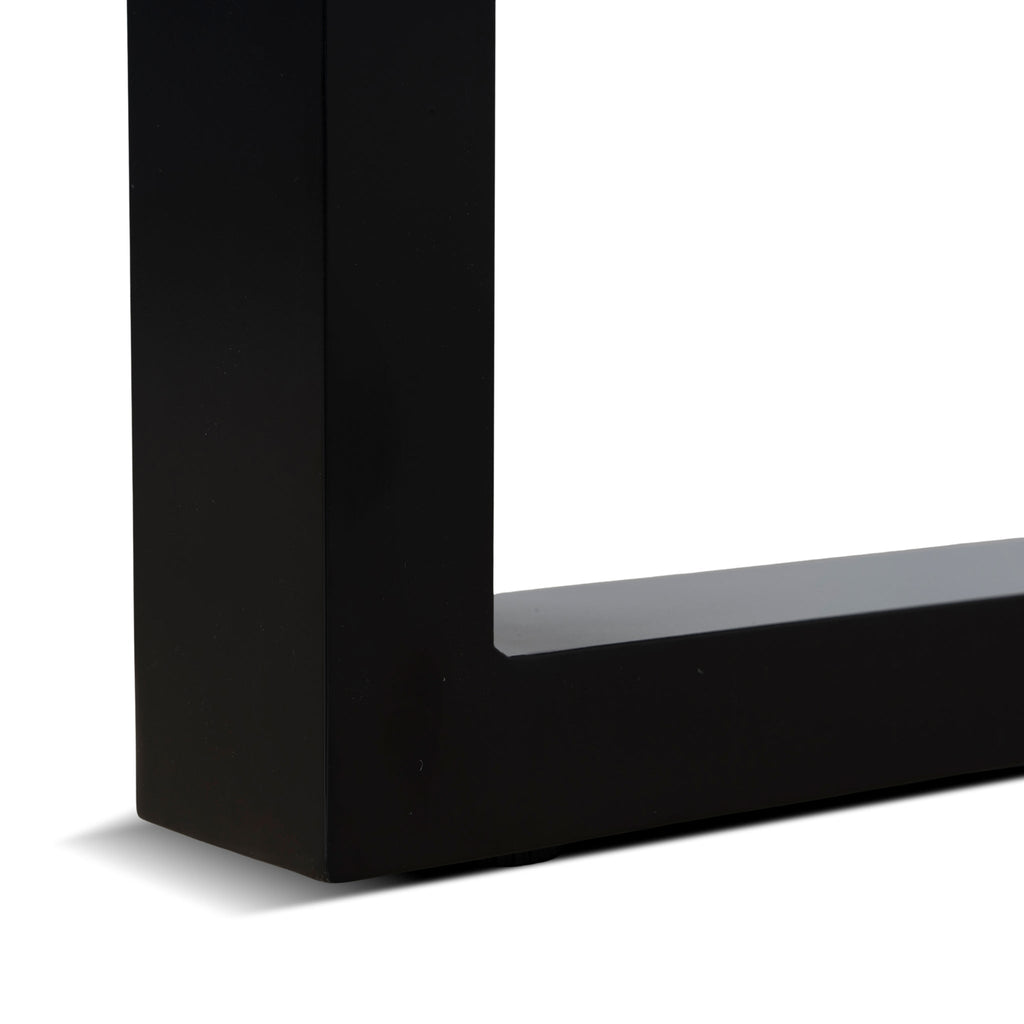 1.6m Black Outdoor Siena Dining Table - Natural