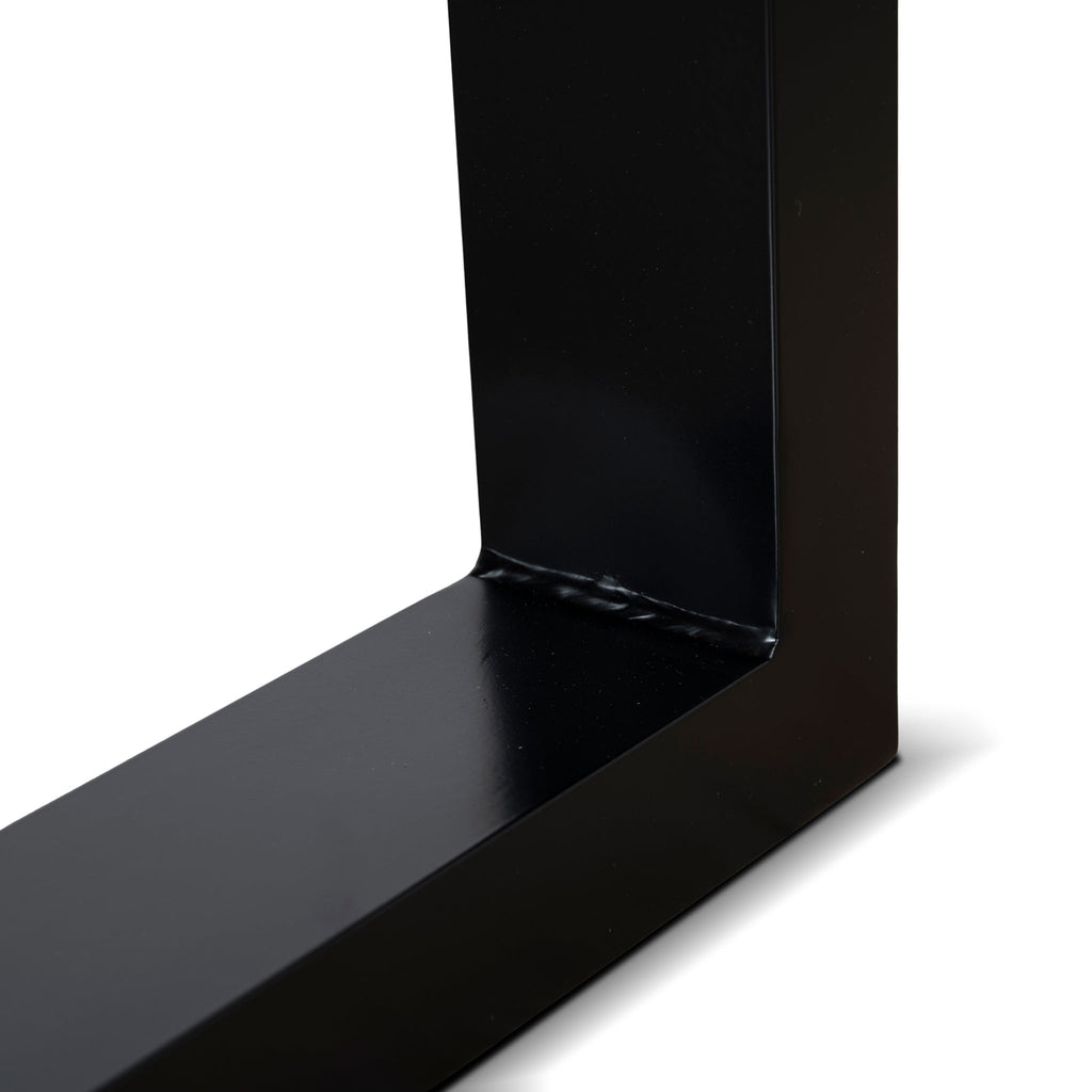 1.6m Black Outdoor Siena Dining Table - Natural