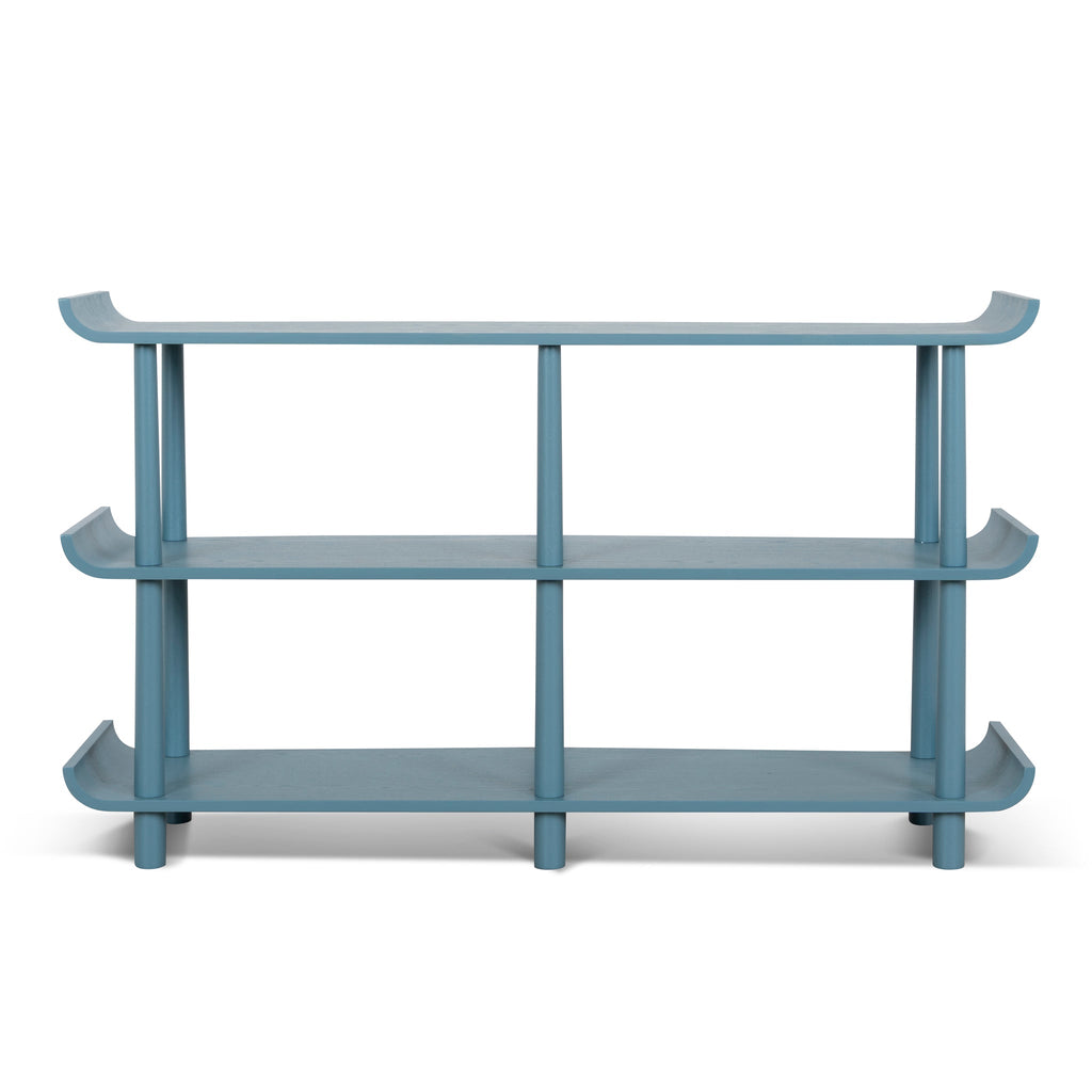 Wooden Shelving Unit - Light Blue