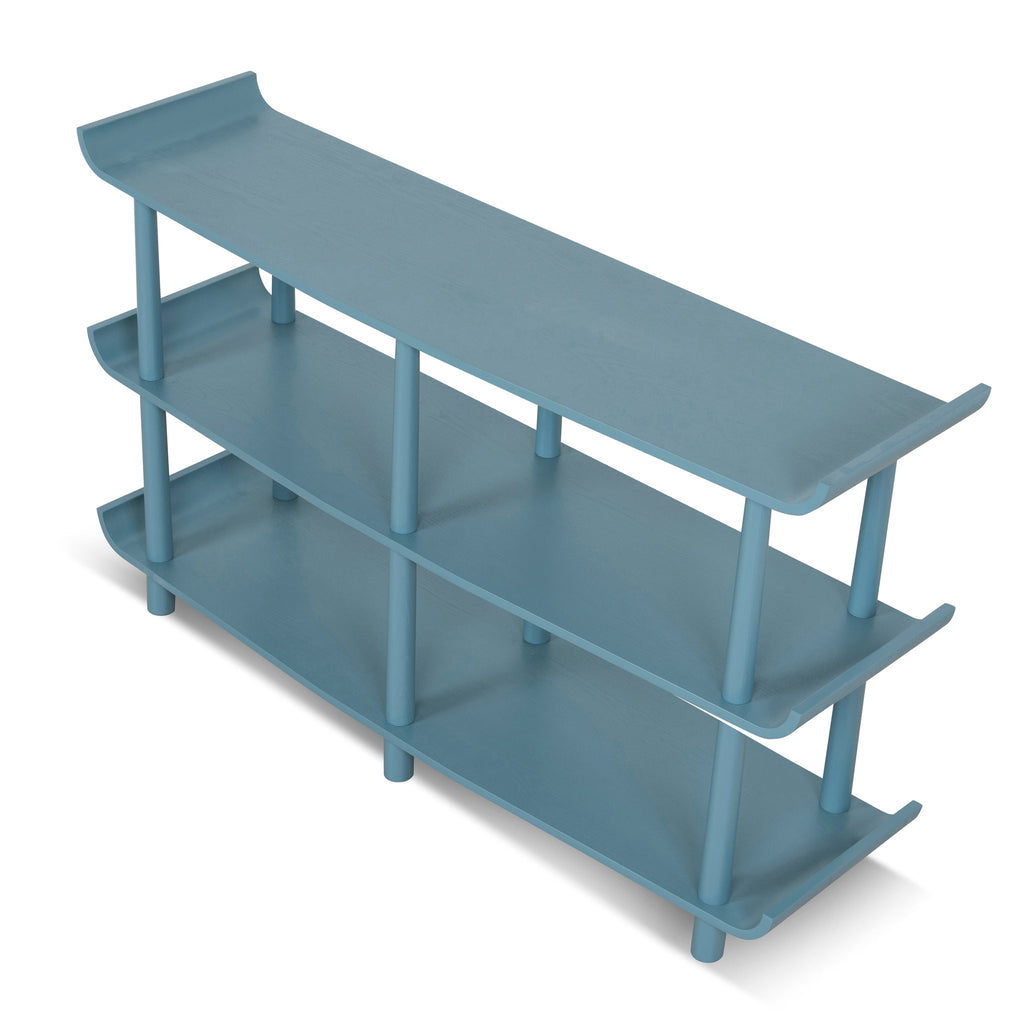 Wooden Shelving Unit - Light Blue