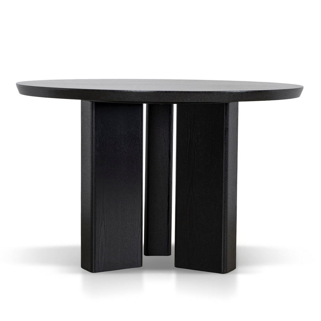 1.2m Round Siena Dining Table - Full Black