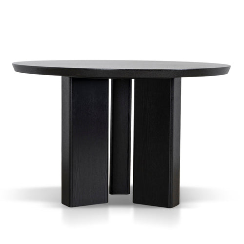 1.2m Round Siena Dining Table - Full Black