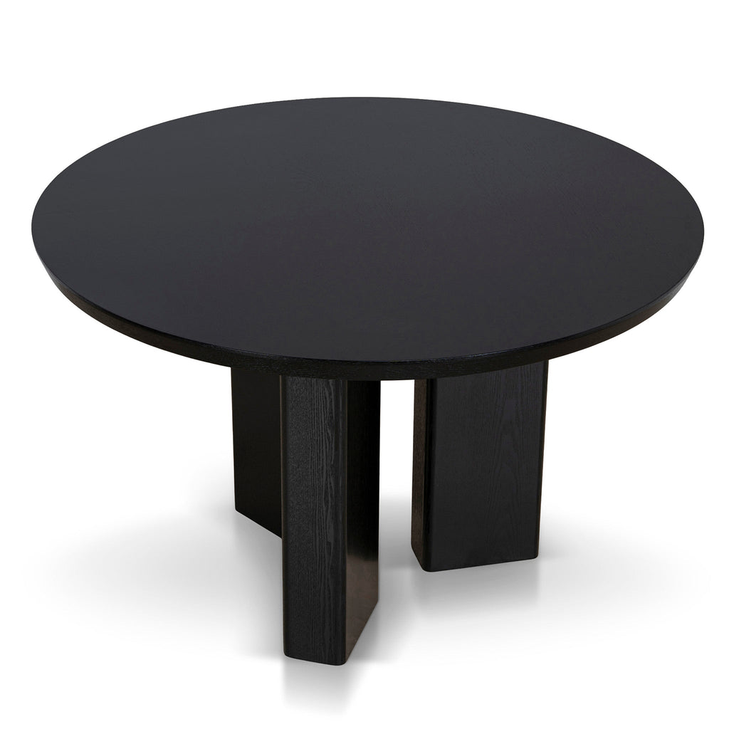 1.2m Round Siena Dining Table - Full Black