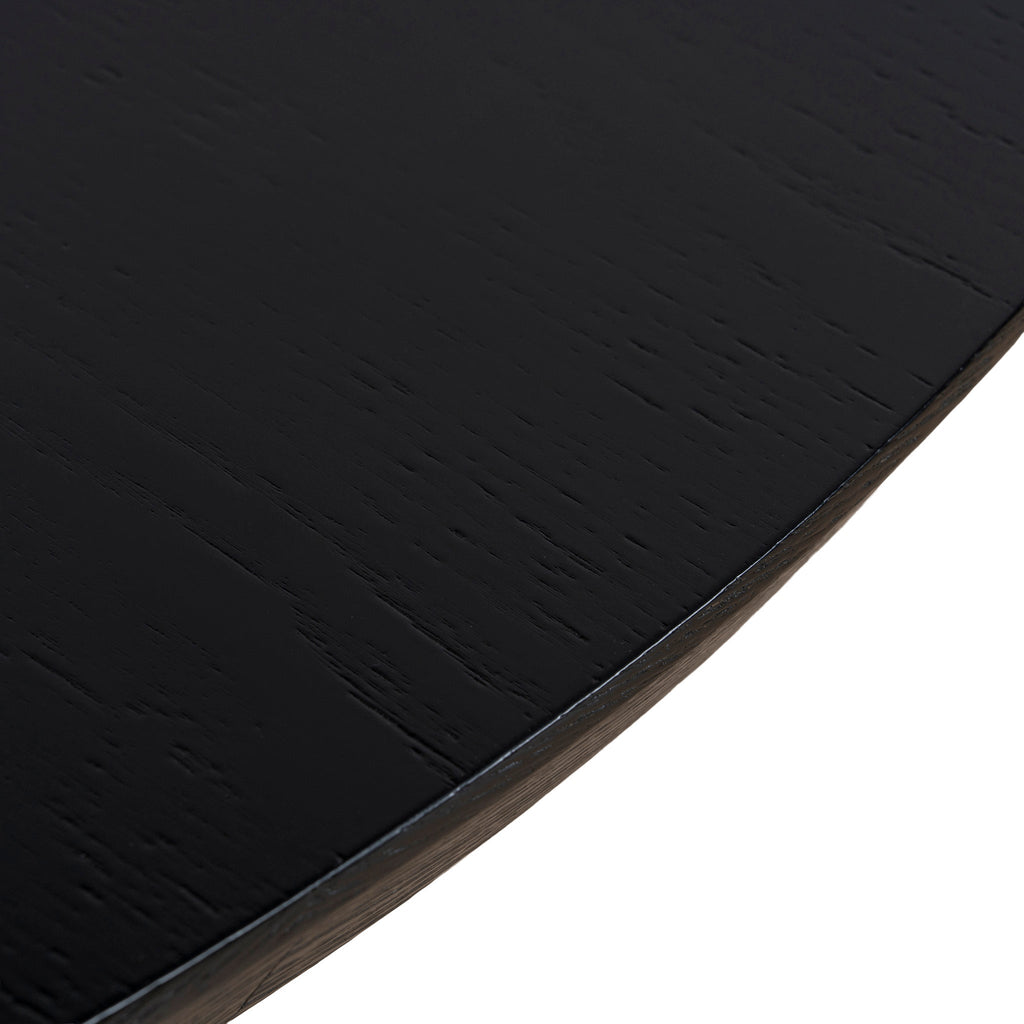 1.2m Round Siena Dining Table - Full Black