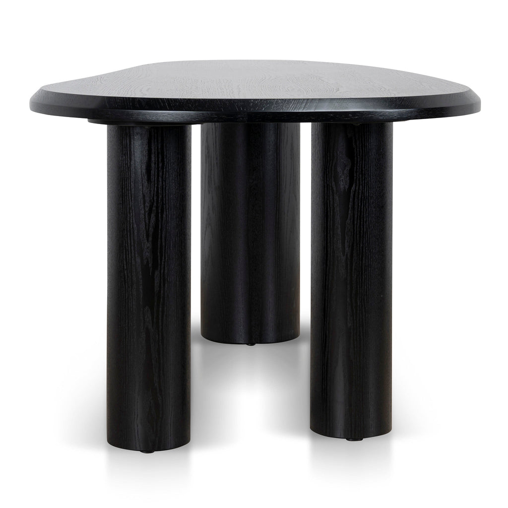 2.1m Oval Siena Dining Table - Full Black
