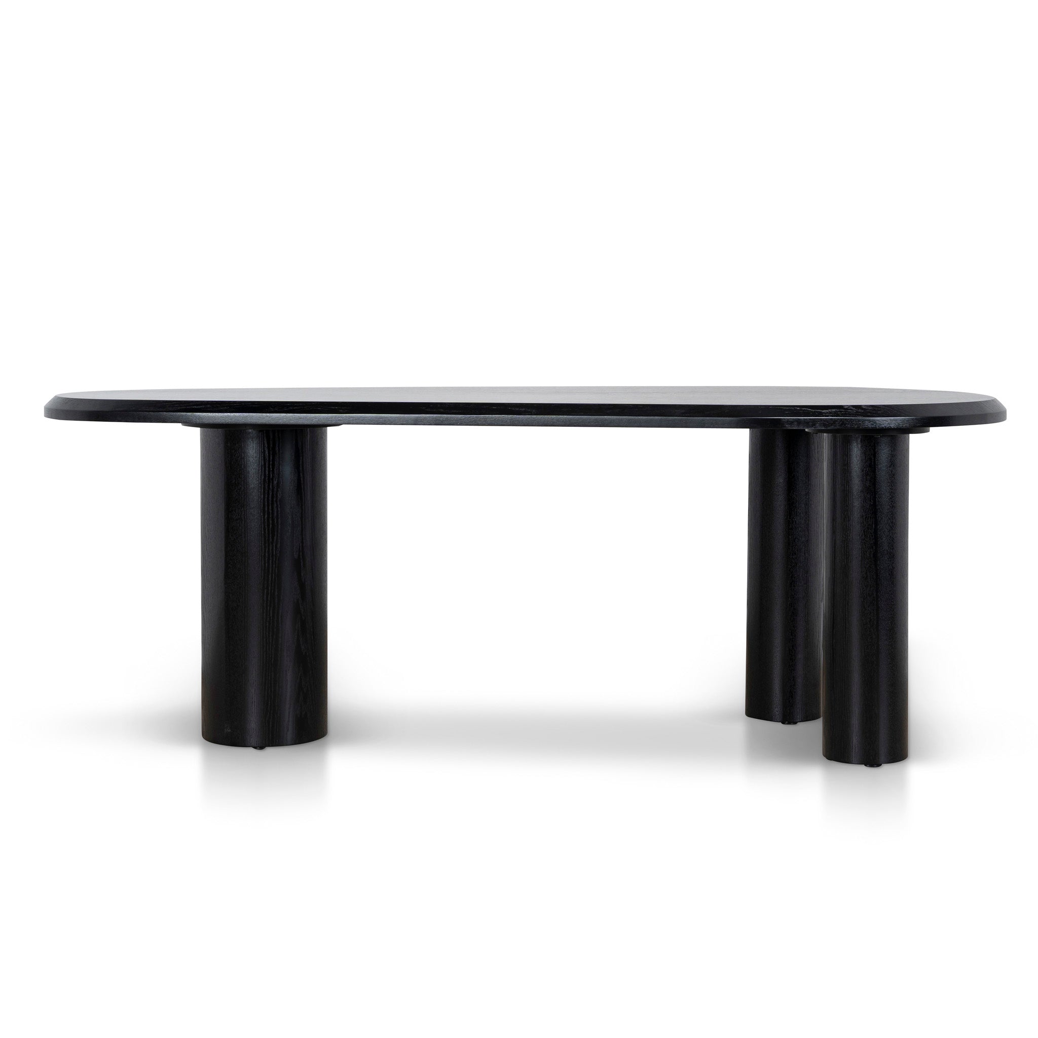 2.1m Oval Siena Dining Table - Full Black