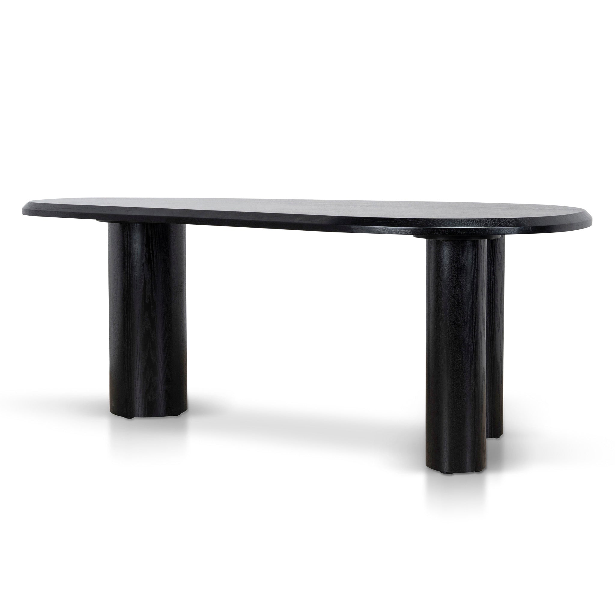 2.1m Oval Siena Dining Table - Full Black