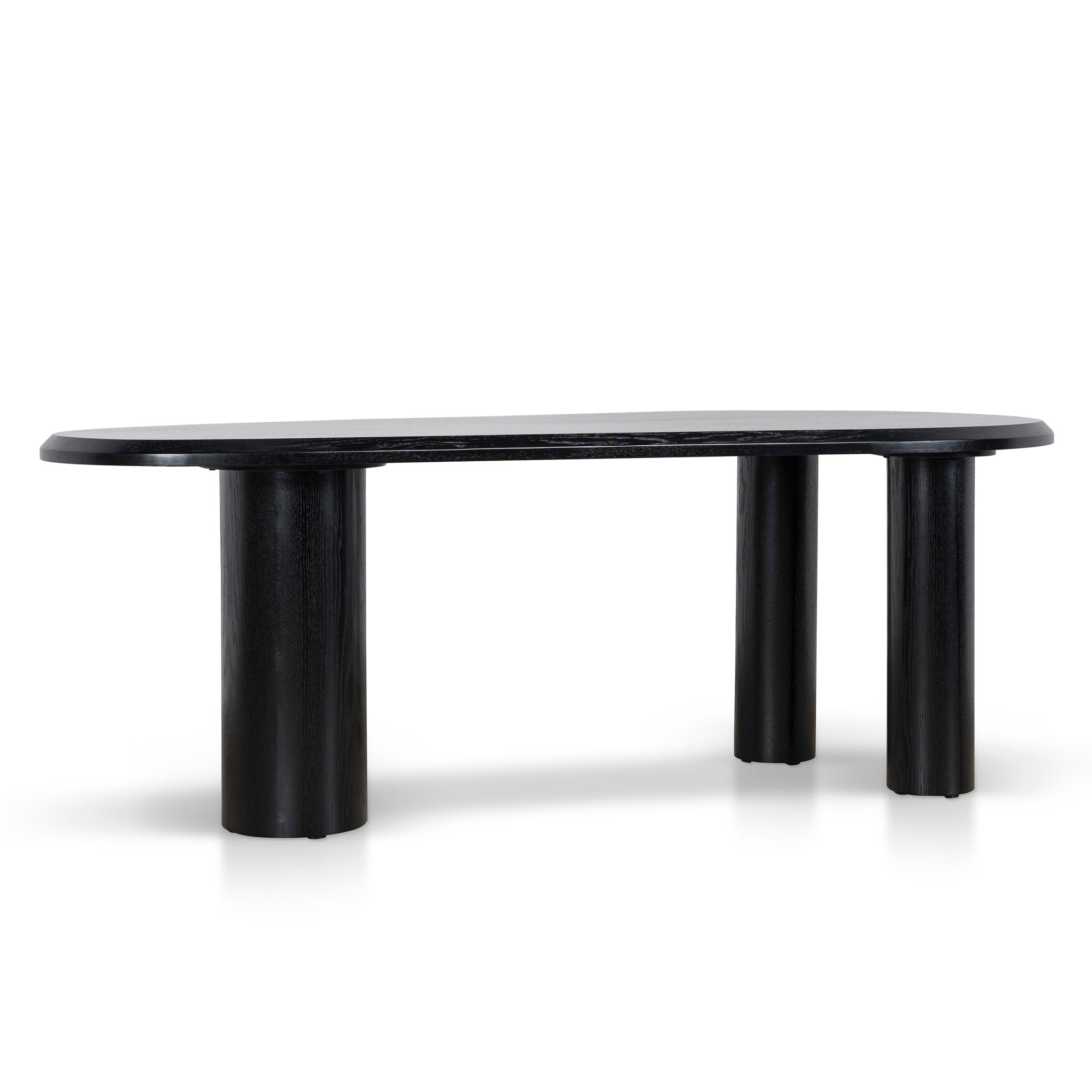 2.1m Oval Siena Dining Table - Full Black