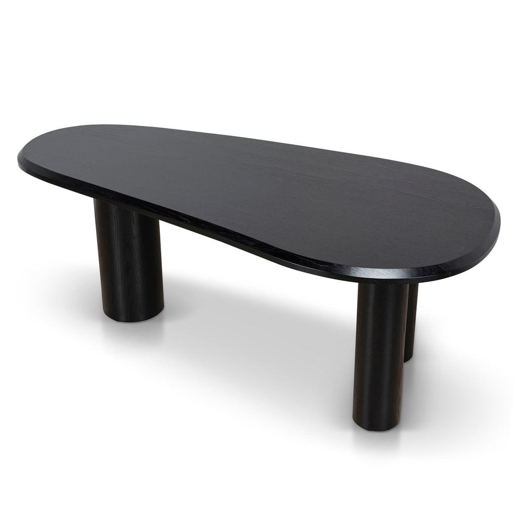 2.1m Oval Siena Dining Table - Full Black