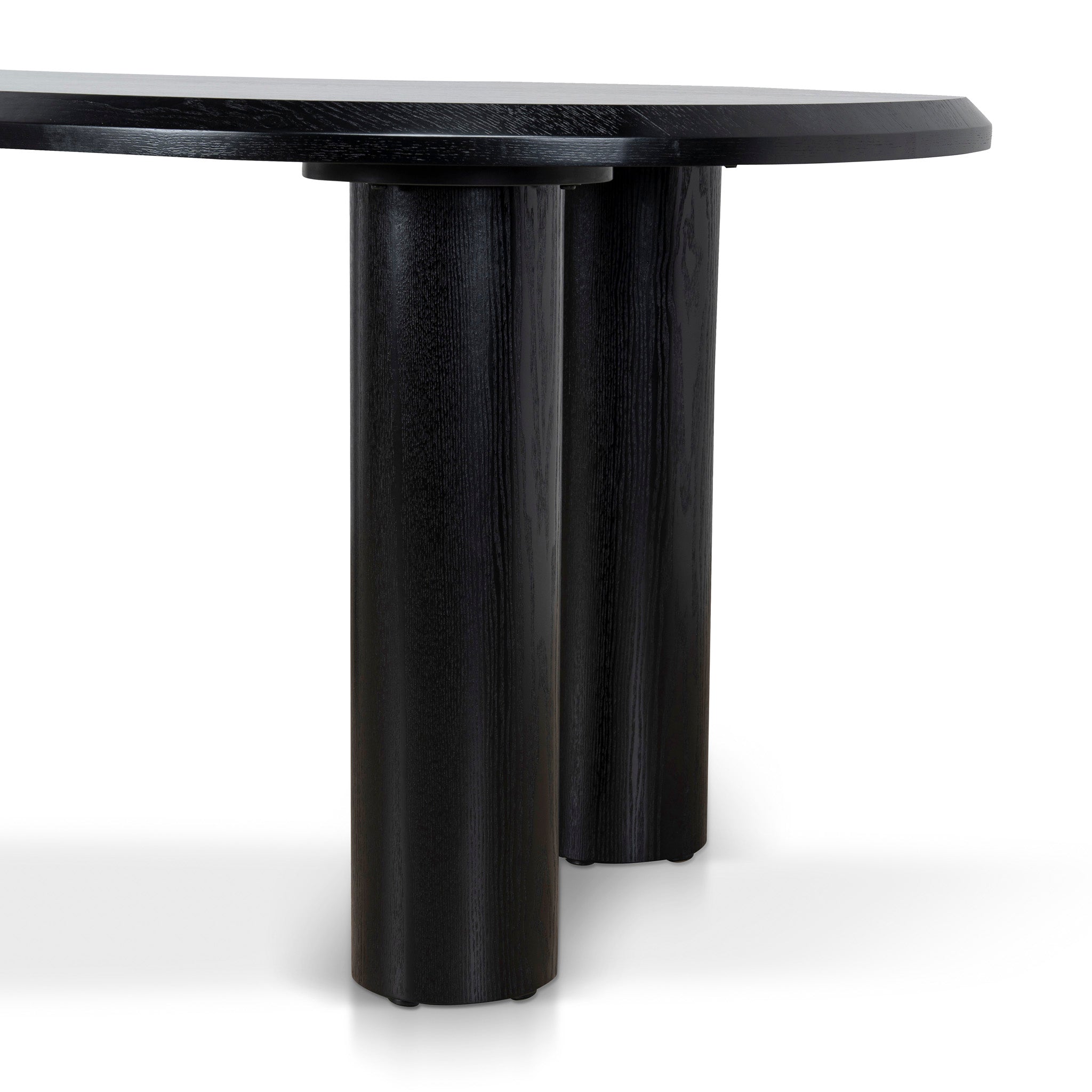 2.1m Oval Siena Dining Table - Full Black