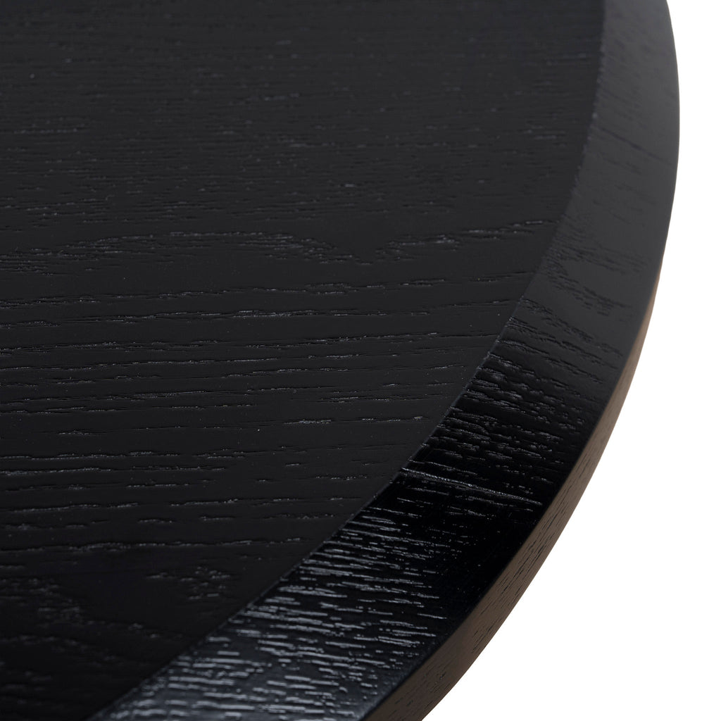 2.1m Oval Siena Dining Table - Full Black