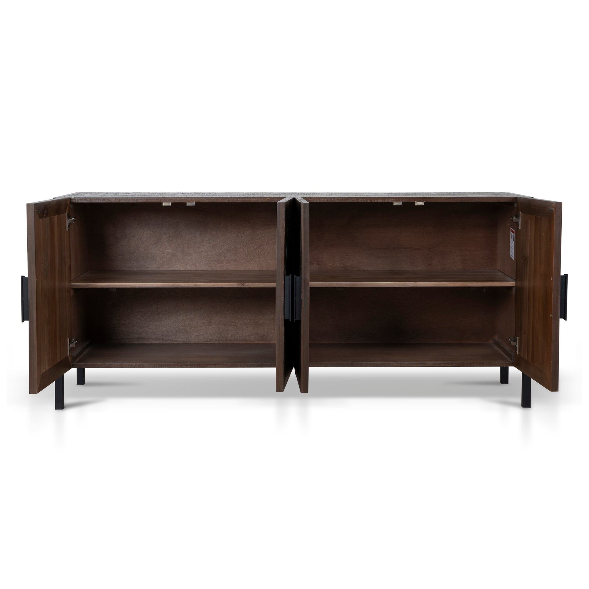 1.8m Wooden Modena Buffet Unit - Walnut