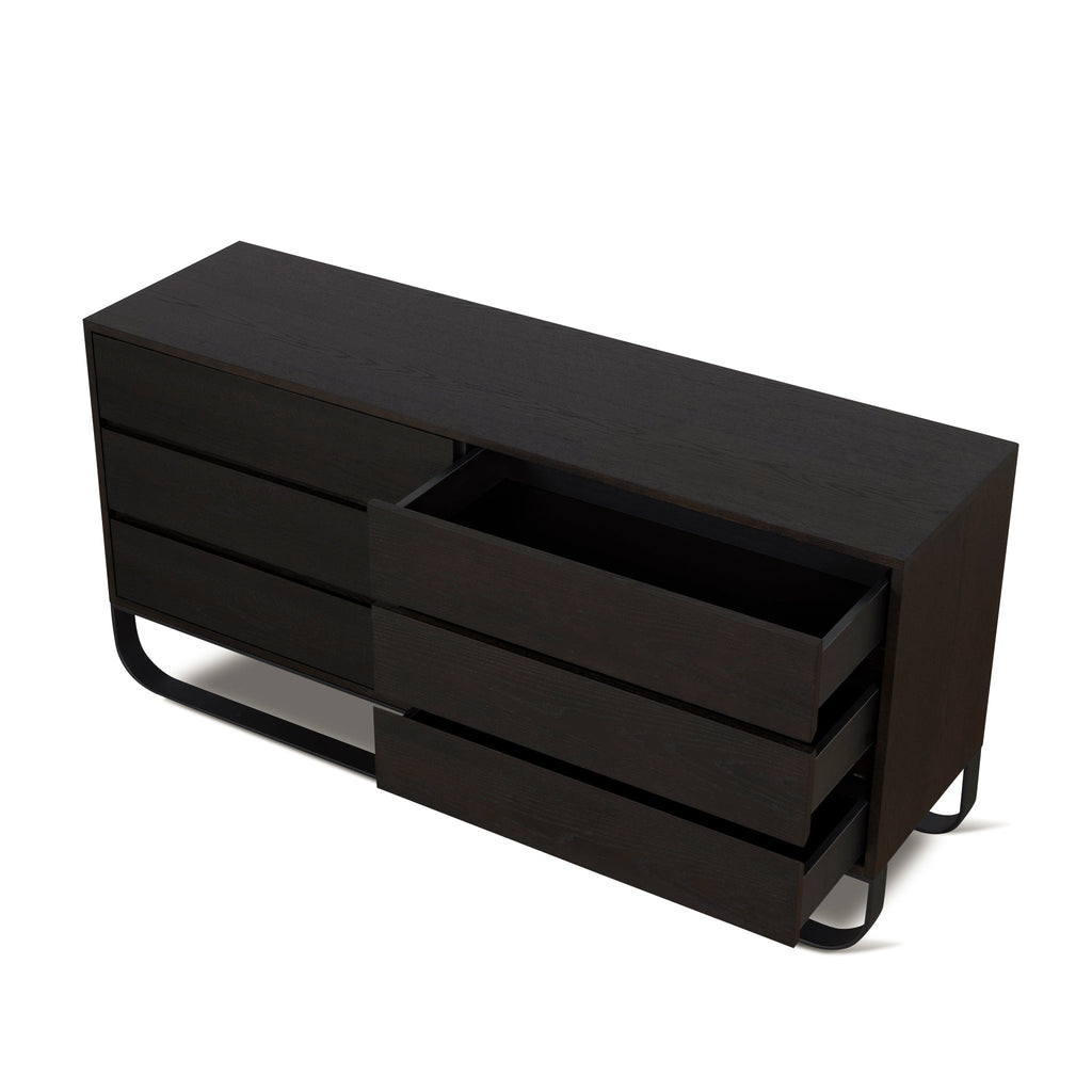 1.6m Padova Dresser Unit - Dark Walnut