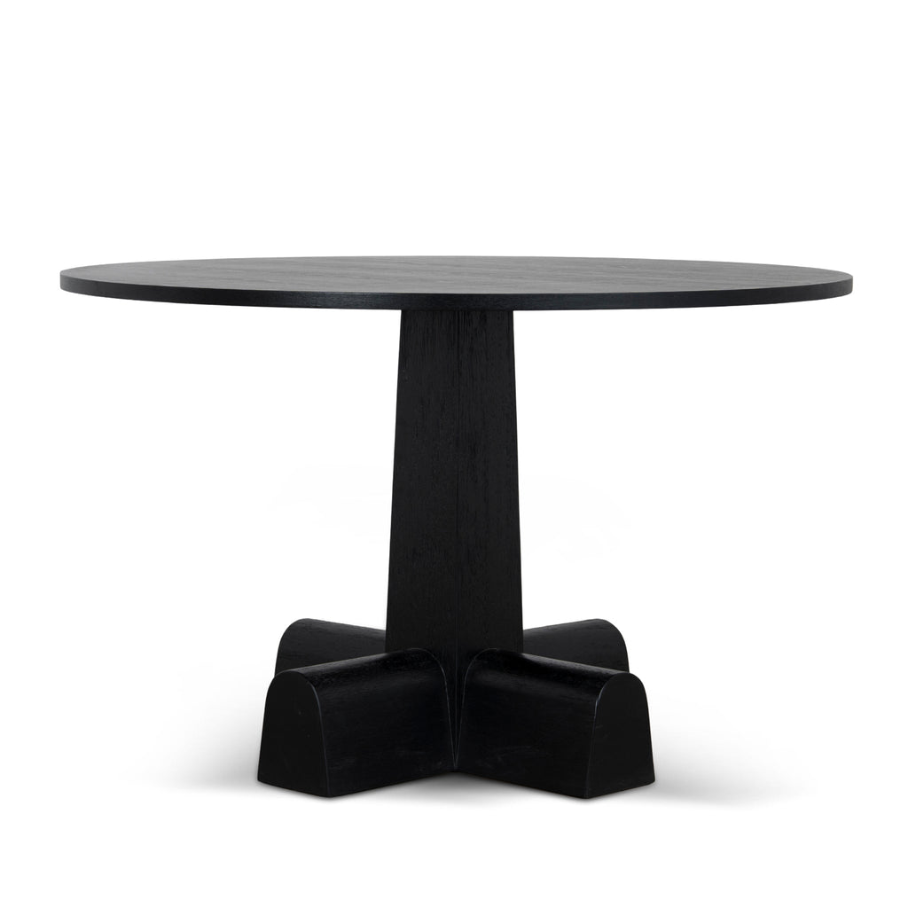 1.2m Round Siena Dining Table - Full Black