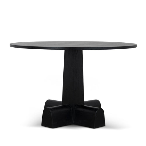 1.2m Round Siena Dining Table - Full Black