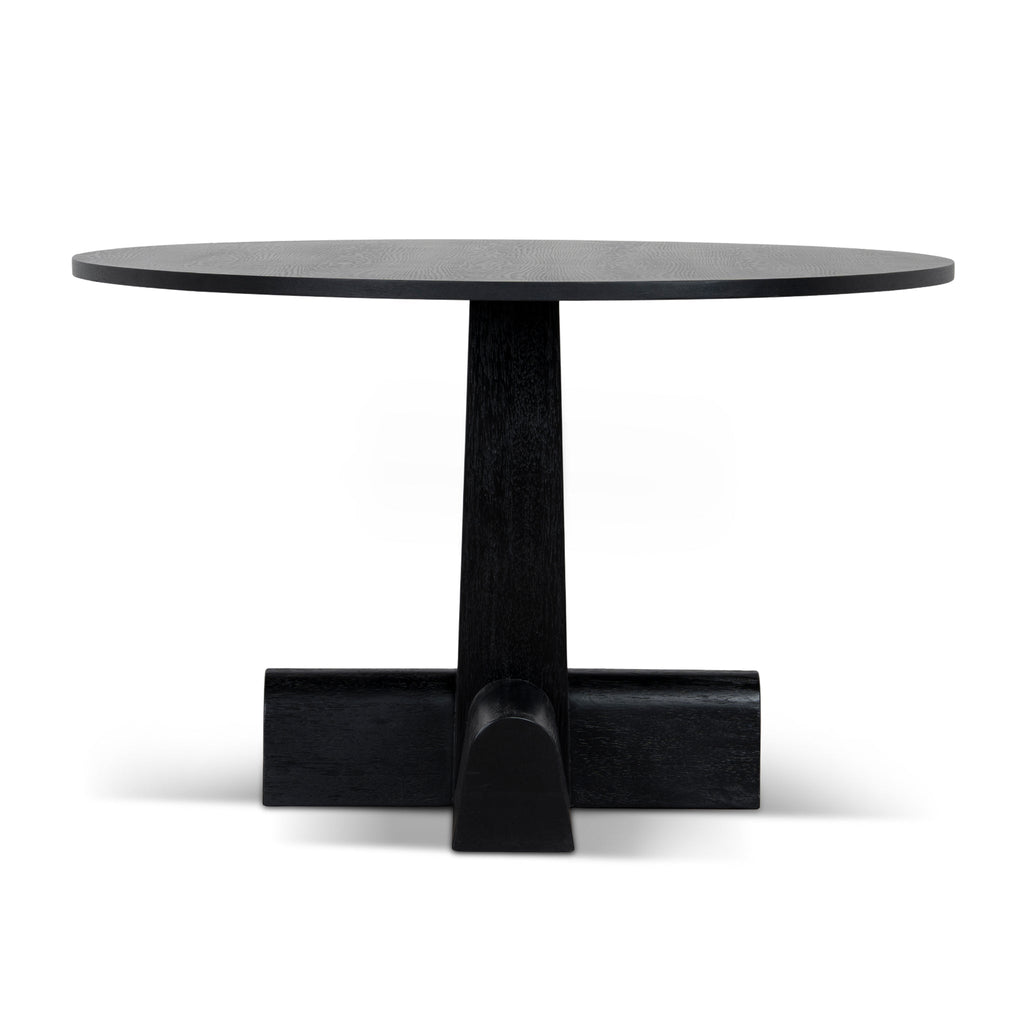 1.2m Round Siena Dining Table - Full Black