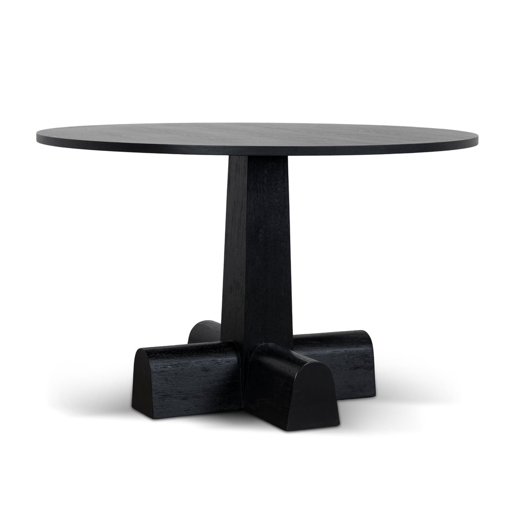 1.2m Round Siena Dining Table - Full Black
