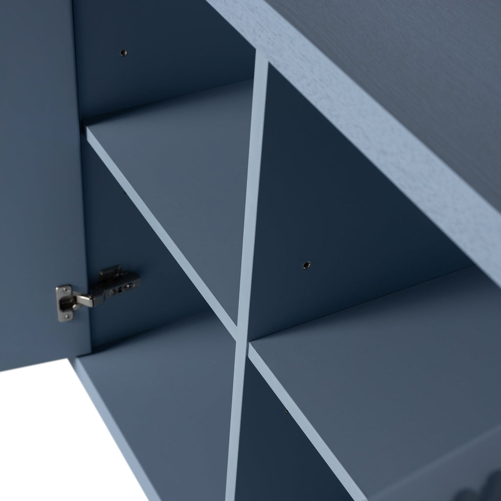 1.6m Veneer Top Modena Buffet Unit - Light Blue