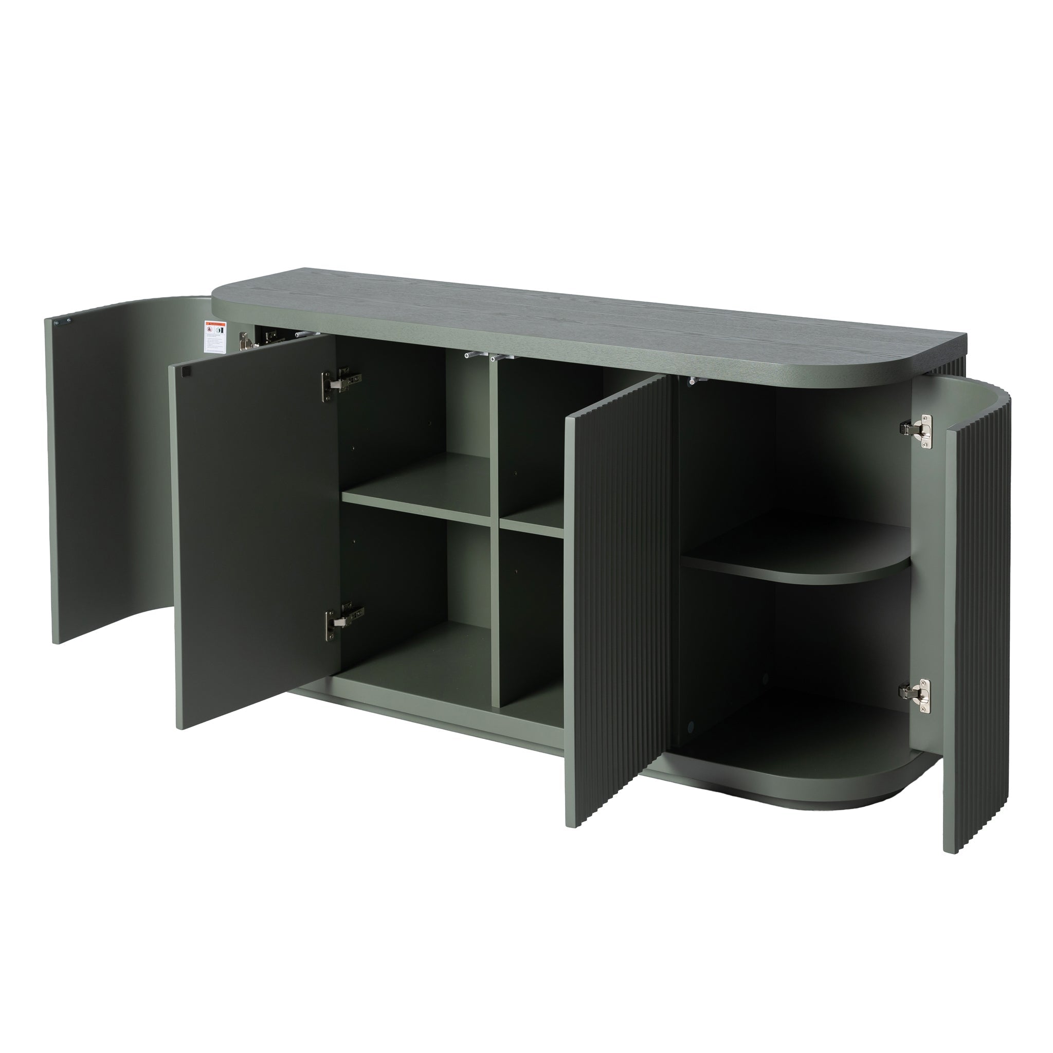 1.6m Veneer Top Modena Buffet Unit - Sage Green