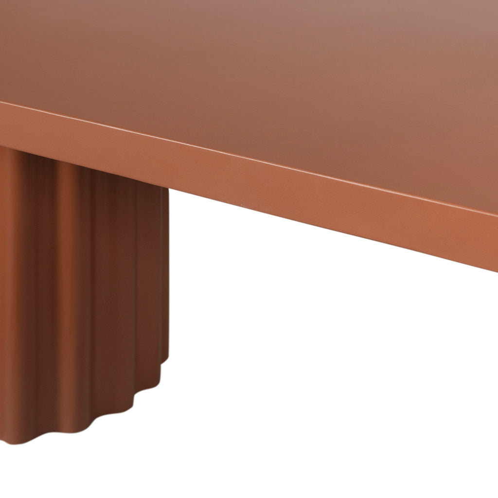 2.4m Concrete Siena Dining Table - Terracotta