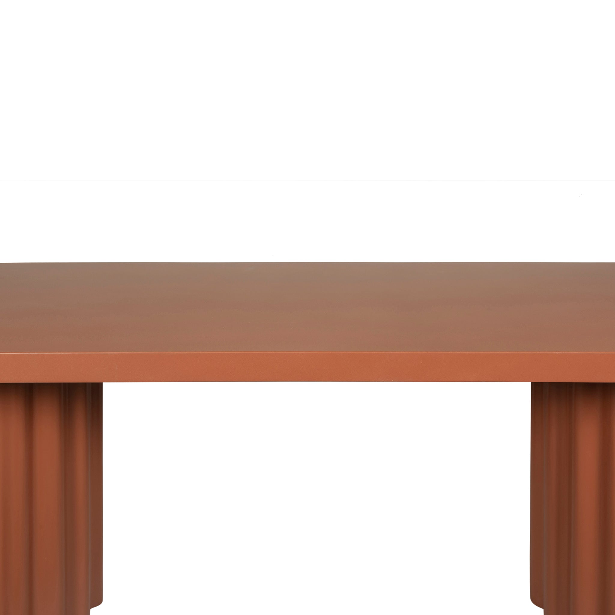2.4m Concrete Siena Dining Table - Terracotta