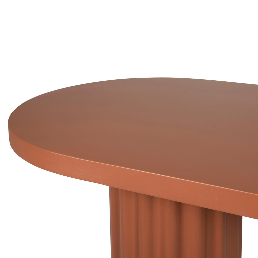 2.4m Concrete Siena Dining Table - Terracotta