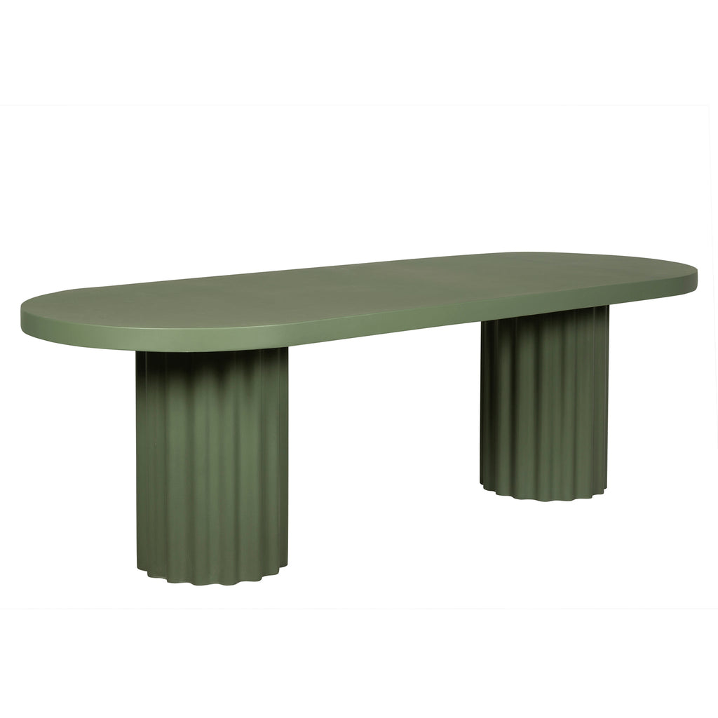 2.4m Concrete Siena Dining Table - Green