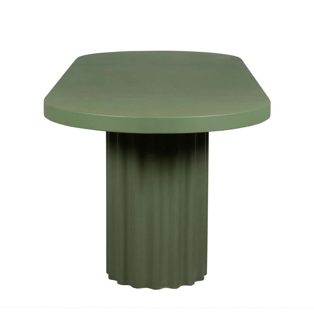 2.4m Concrete Siena Dining Table - Green