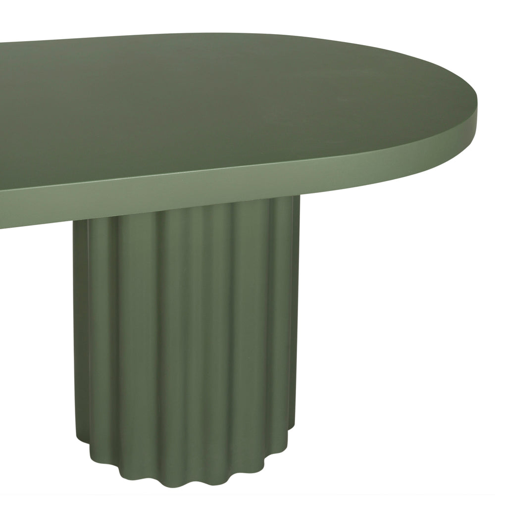2.4m Concrete Siena Dining Table - Green