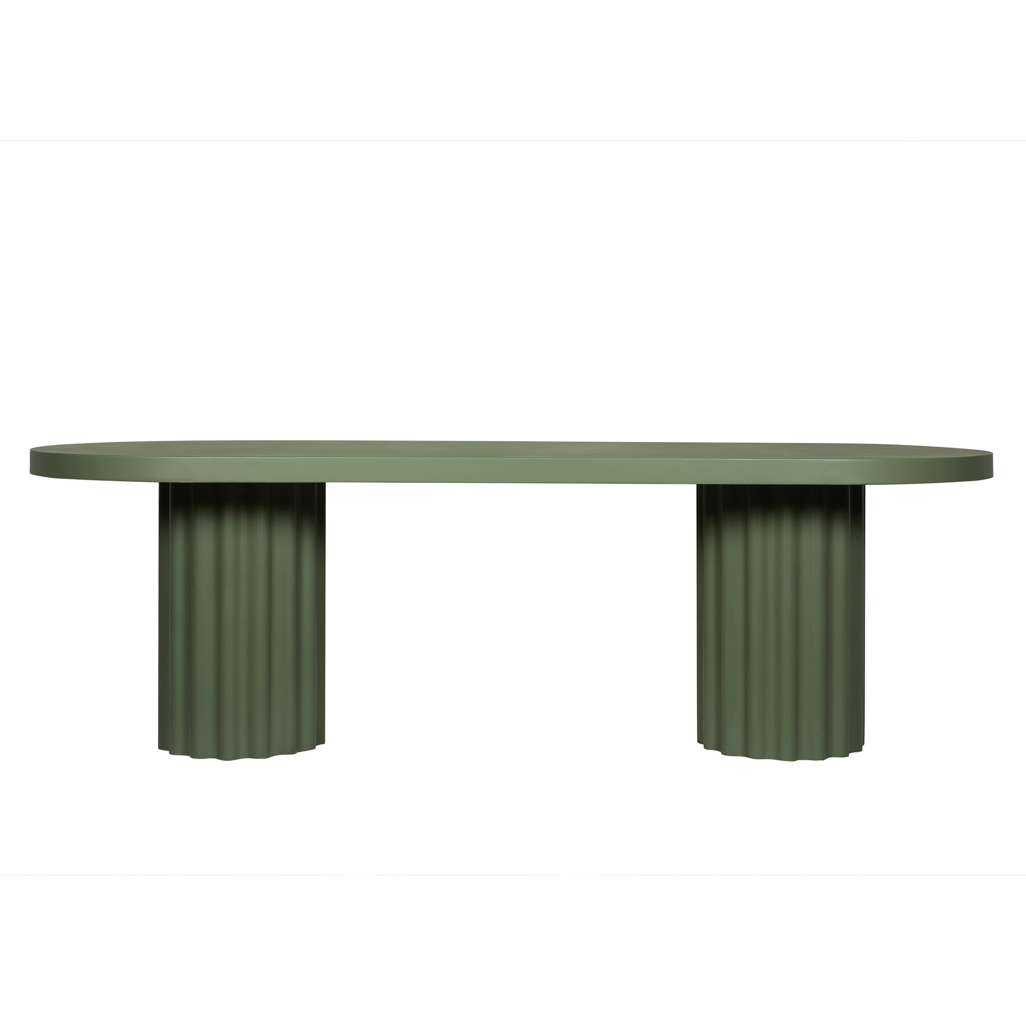2.4m Concrete Siena Dining Table - Green