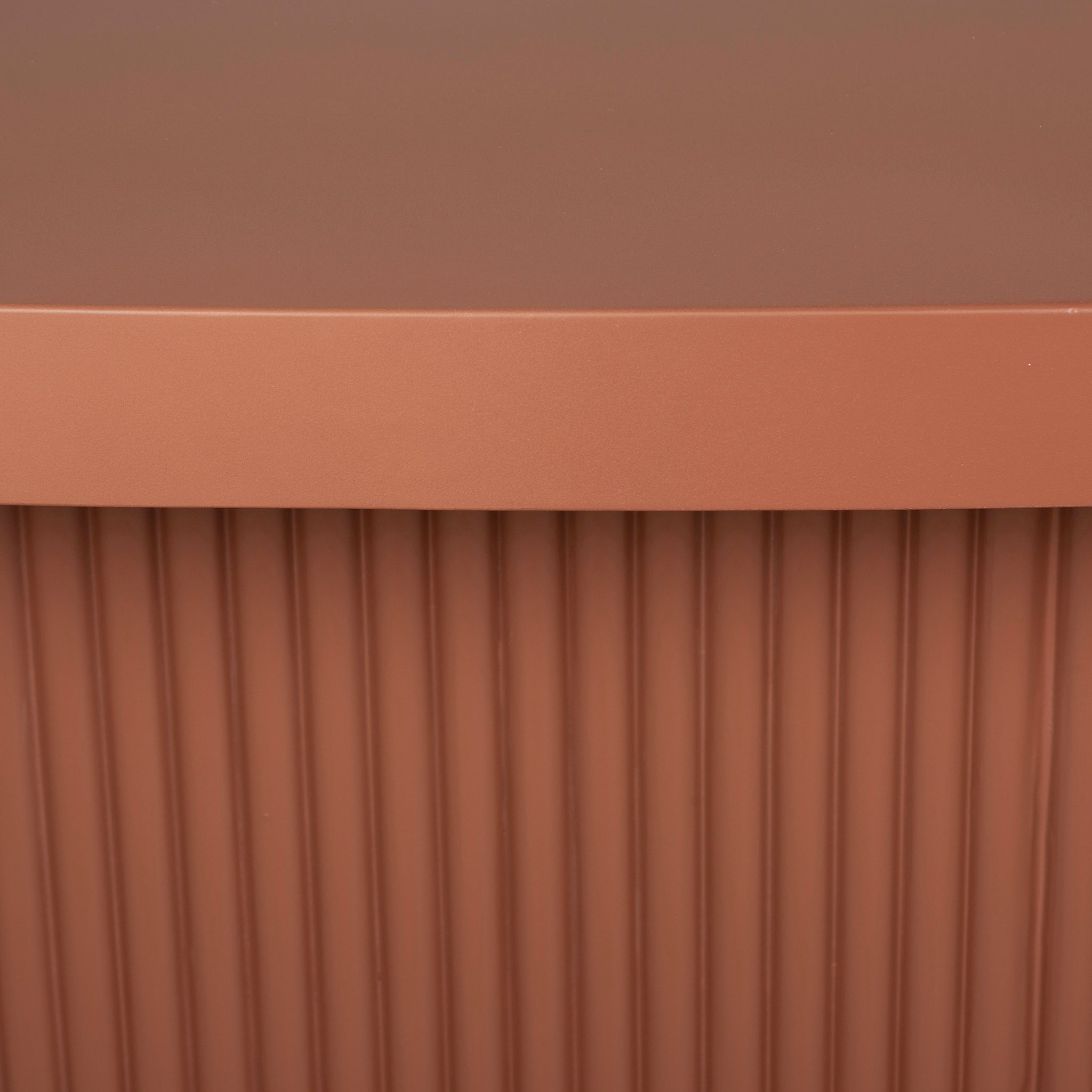 2m Concrete Oval Siena Dining Table - Terracotta