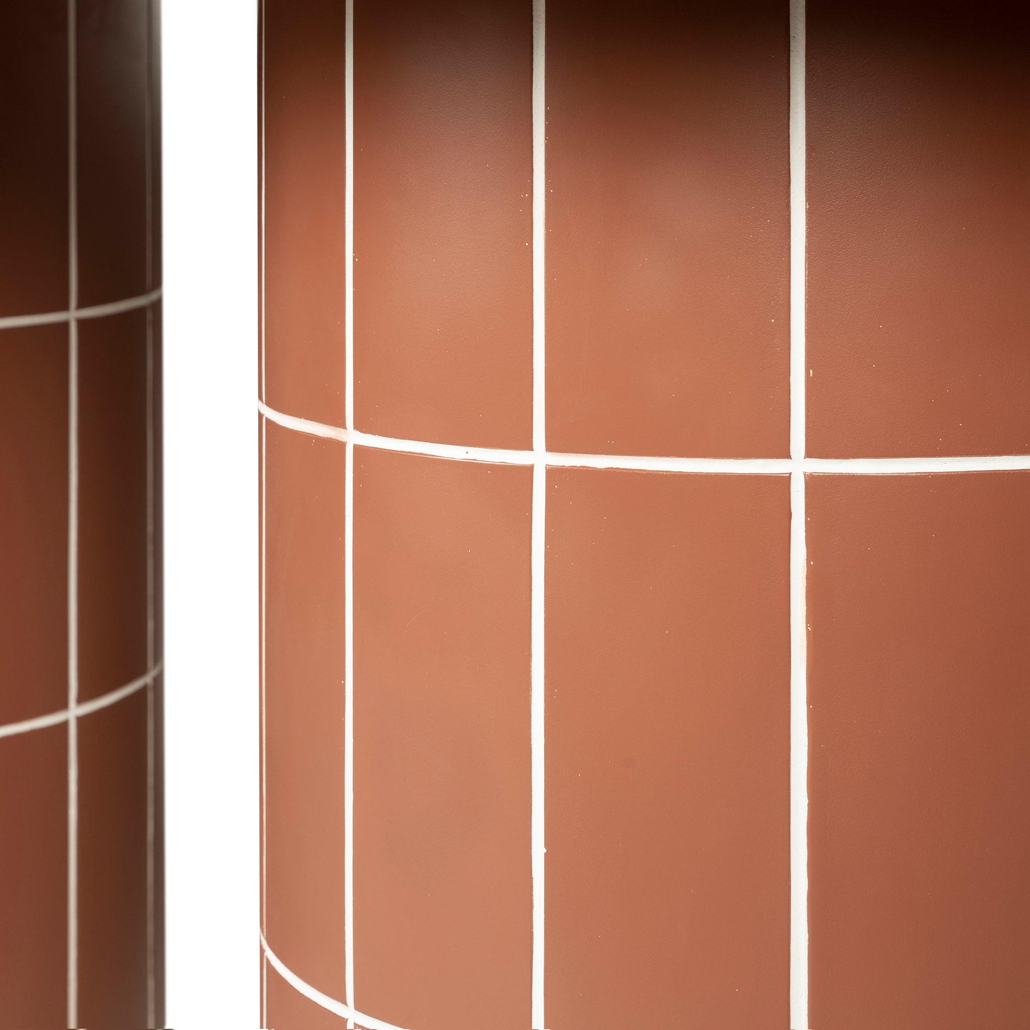 2m Concrete Oval Siena Dining Table - Terracotta