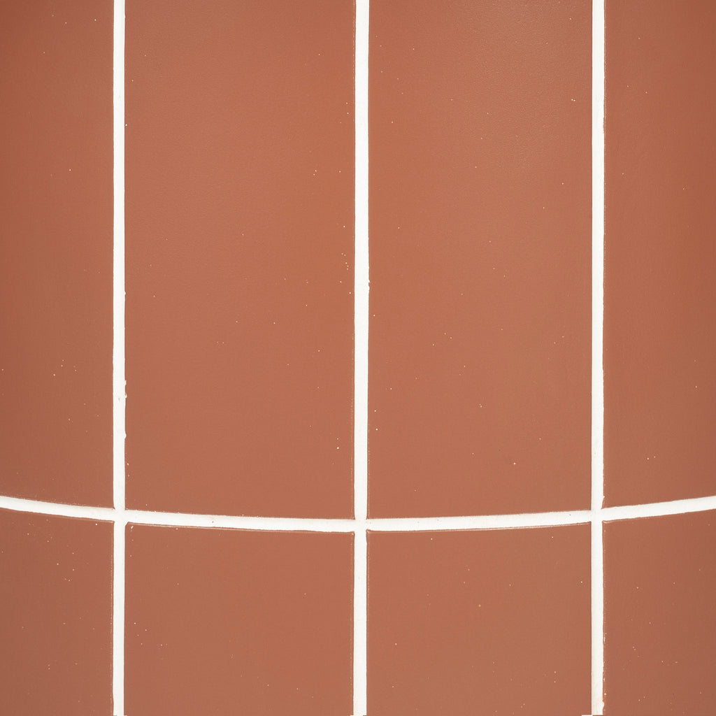1.4m Concrete Round Siena Dining Table - Terracotta