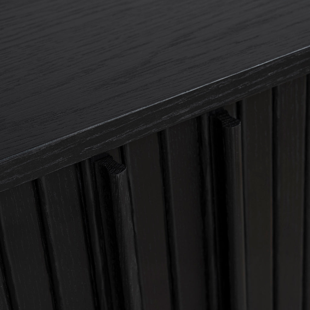 1.7m Wooden Buffets Unit - Full Black