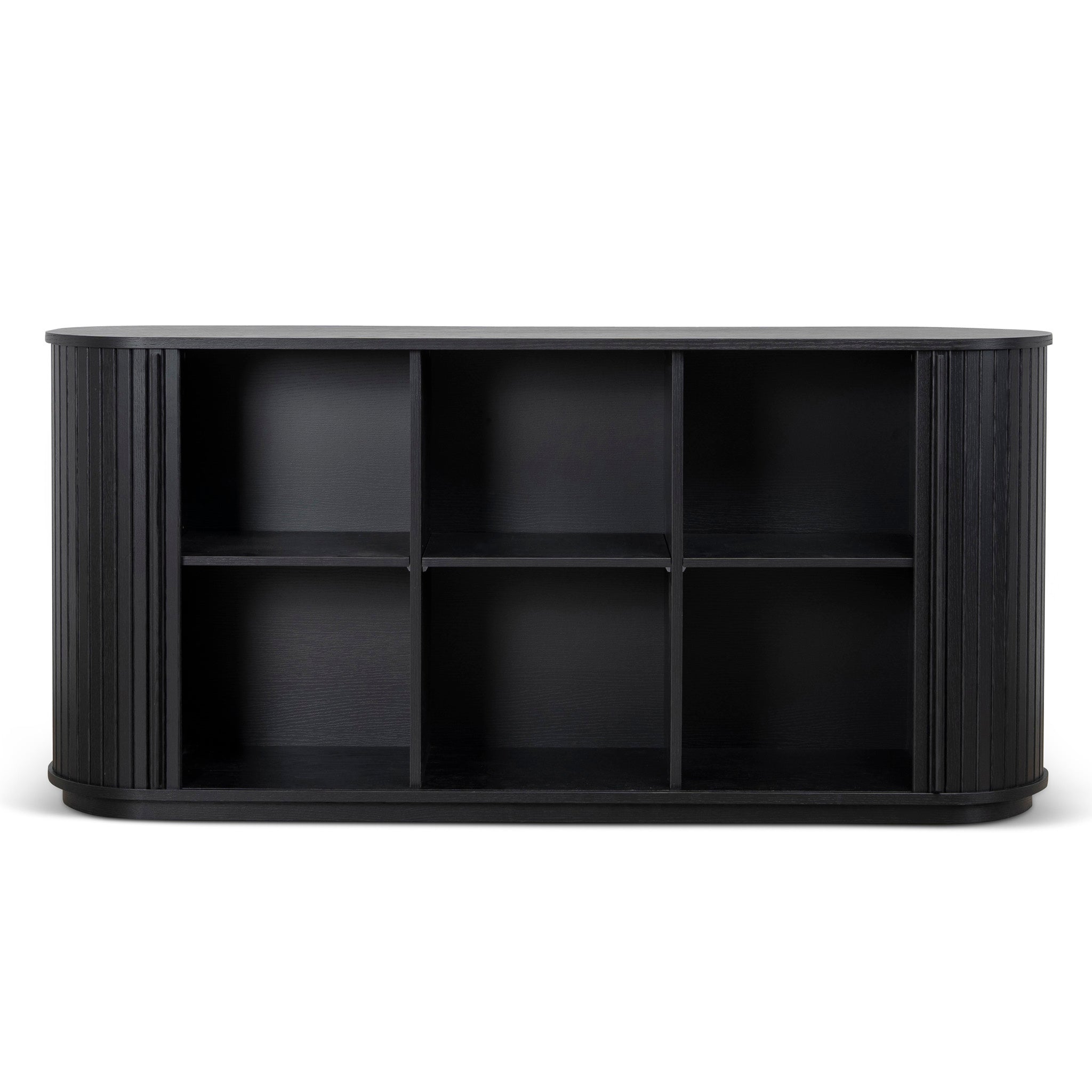 1.7m Wooden Buffets Unit - Full Black