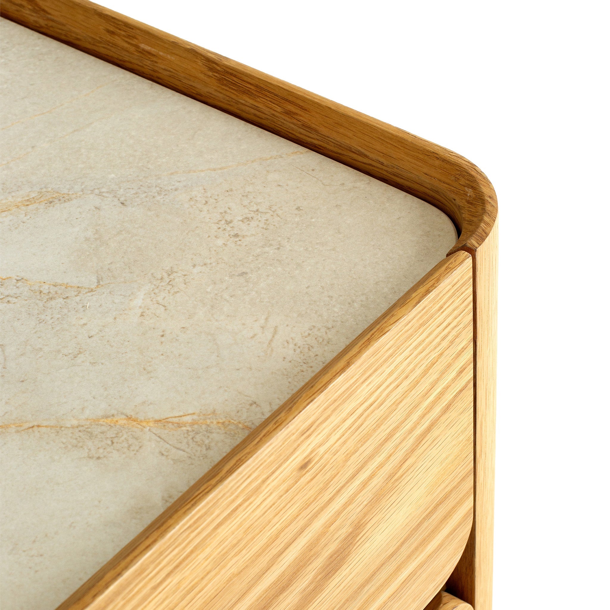 Stone Top Tallboy Drawer - Natural