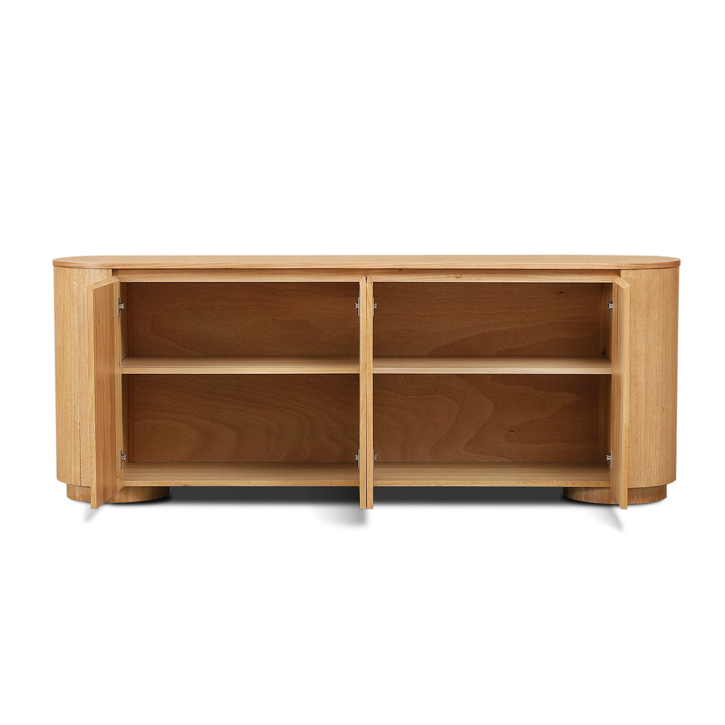 2.1m Tassie Oak Modena Buffet Unit - Natural