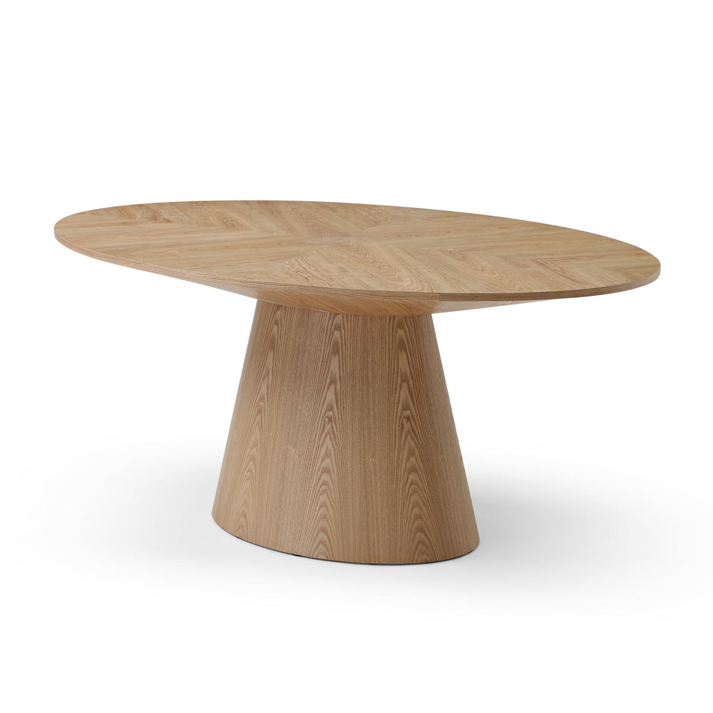 1.83m Oval Siena Dining Table - Ash Natural