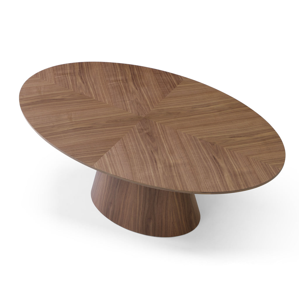 1.83m Oval Siena Dining Table - Walnut
