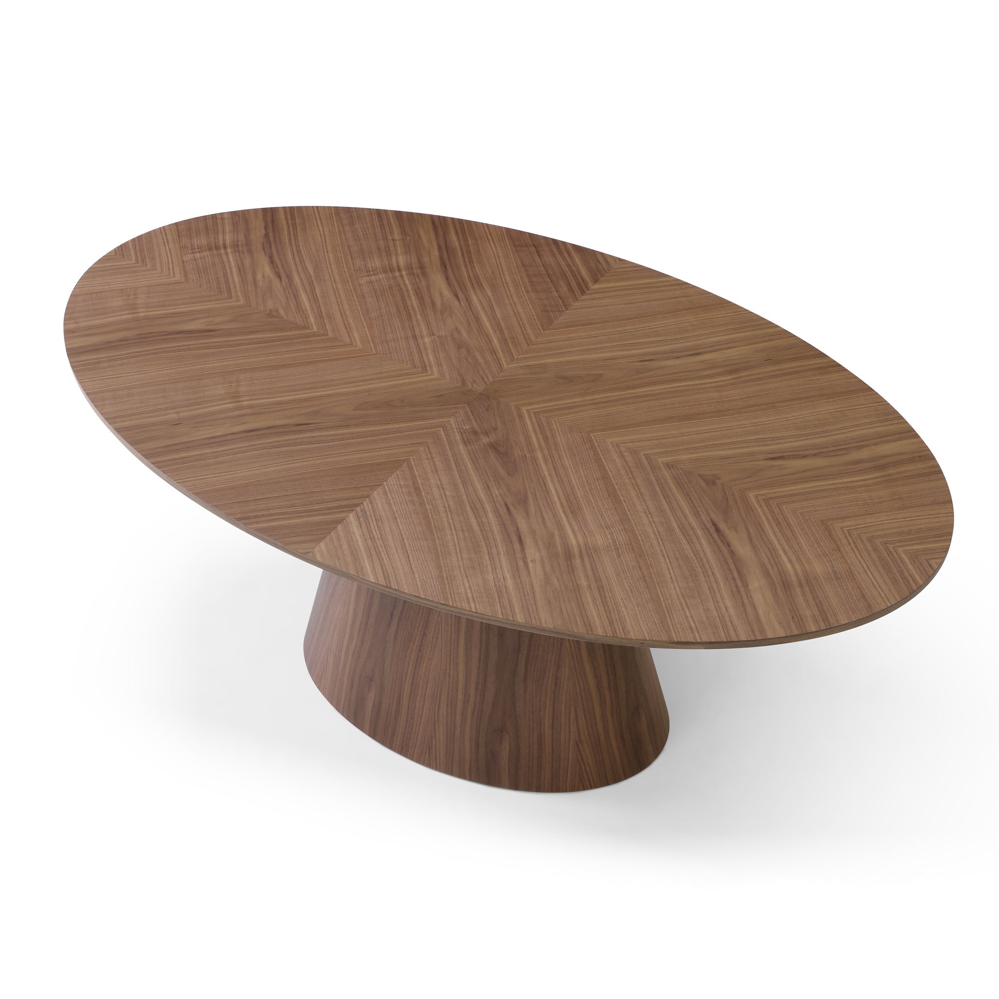 1.83m Oval Siena Dining Table - Walnut