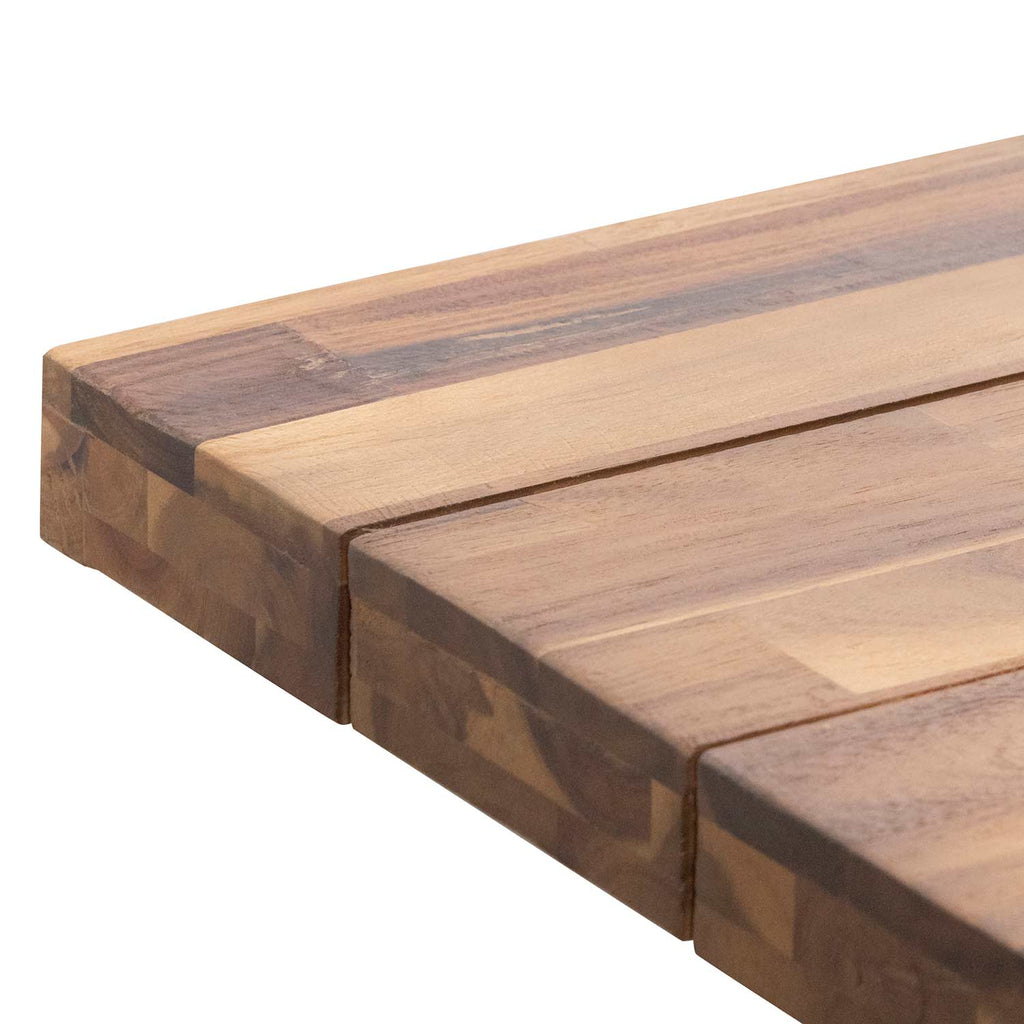 2.5m Outdoor Siena Dining Table - Natural Top and White Base