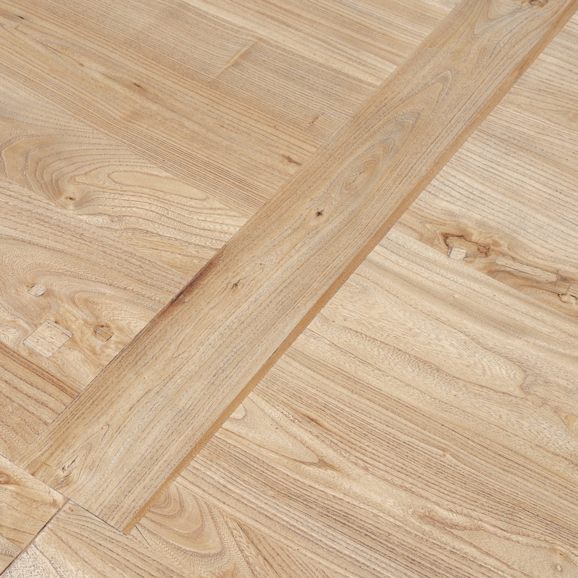 Elm Wood 2.4m Siena Dining Table - Rustic Natural