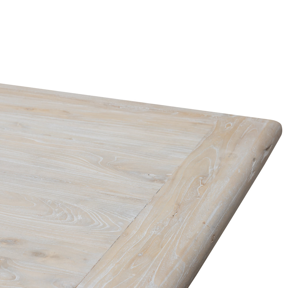 Siena Dining Table 2.4m - Rustic White Washed