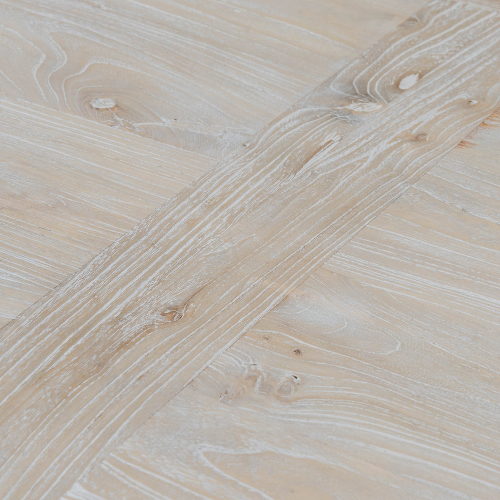 Siena Dining Table 2.4m - Rustic White Washed