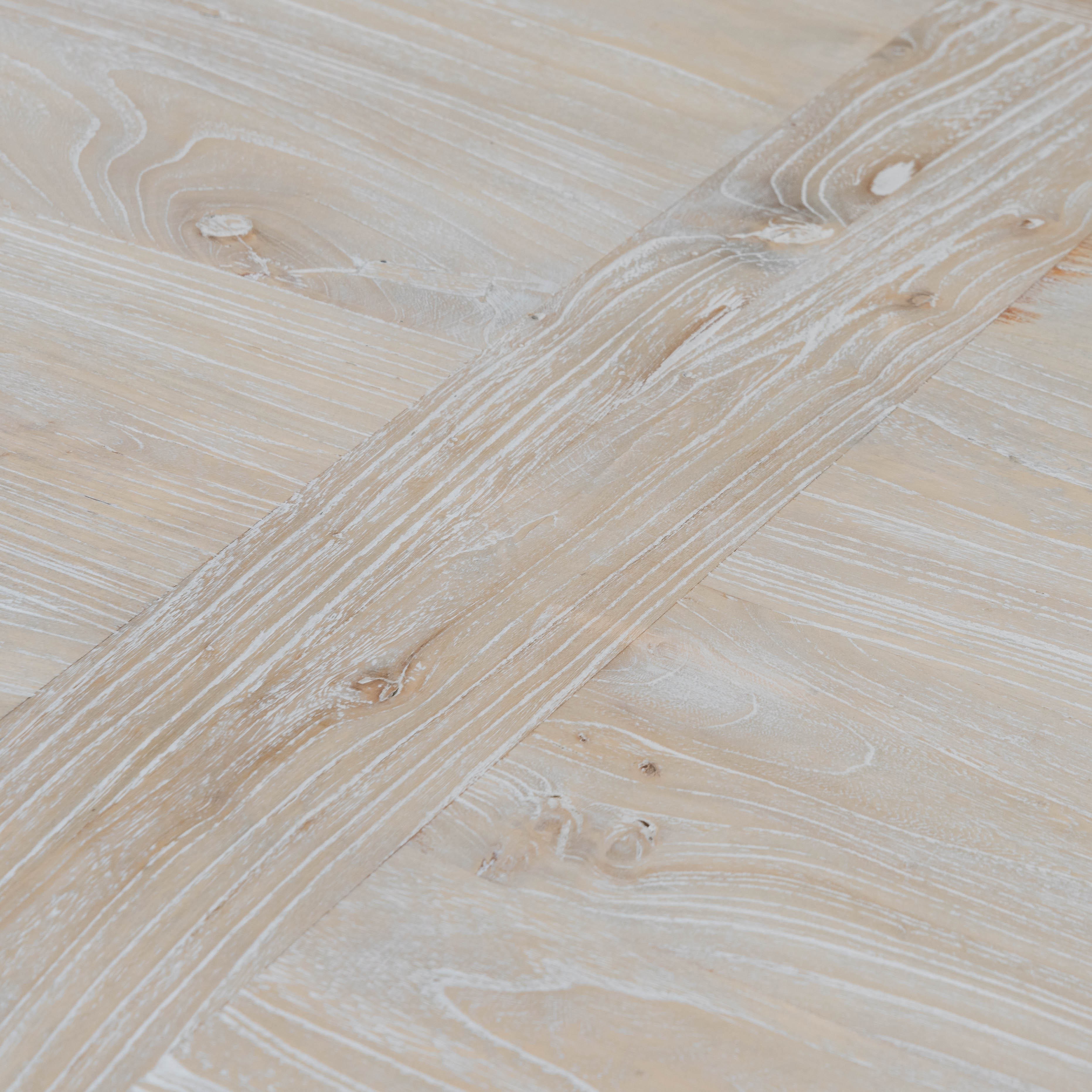 Siena Dining Table 2.4m - Rustic White Washed