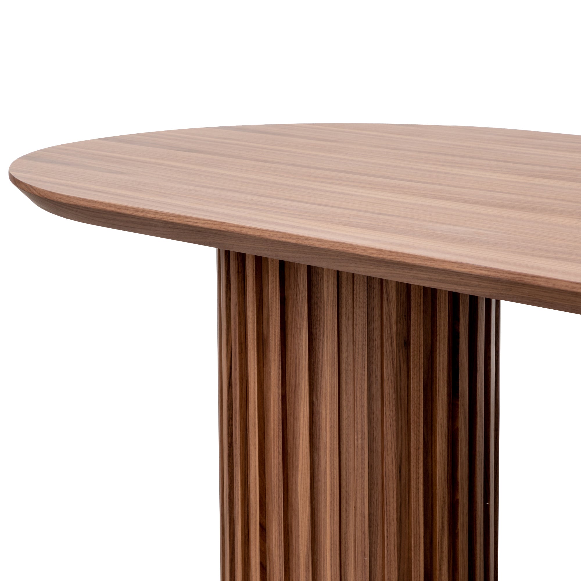 2.5m Wooden Siena Dining Table - Walnut