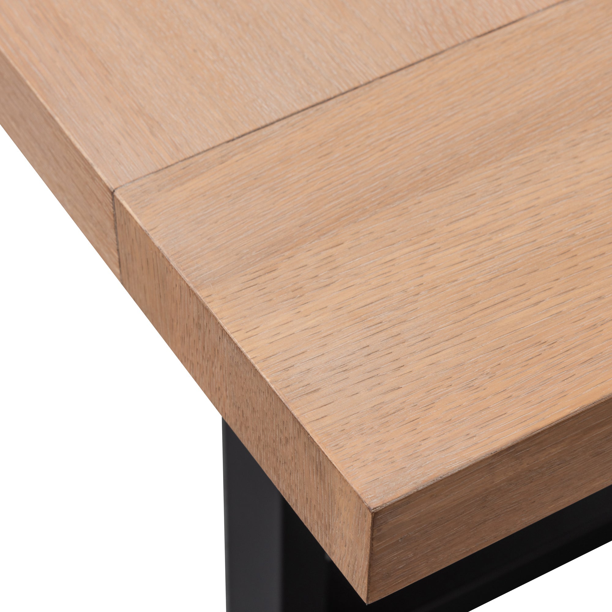 2.4m Siena Dining Table - Dusty Oak with Matte Black Base