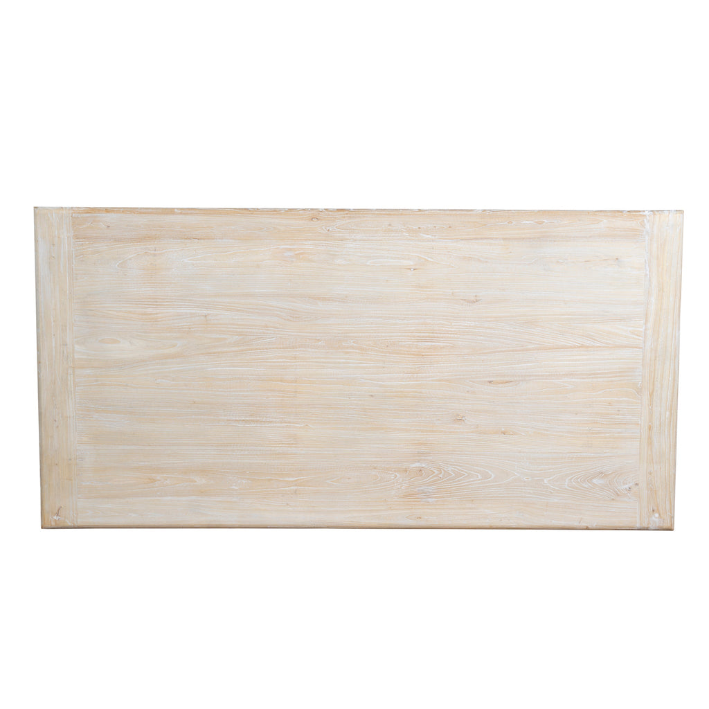 198cm Siena Dining Table - Rustic White Washed
